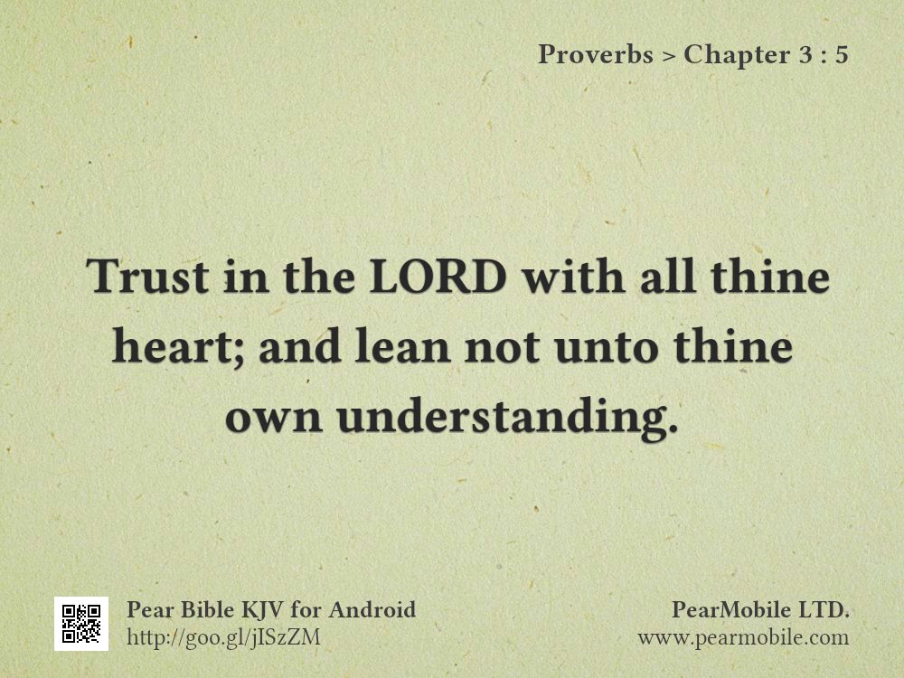 Proverbs, Chapter 3:5